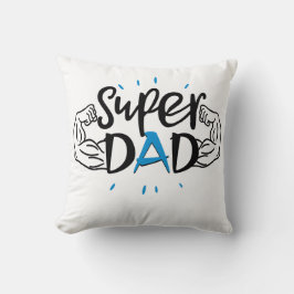 Super Dad Throw Pillow – Cozy Father Gift Kudde