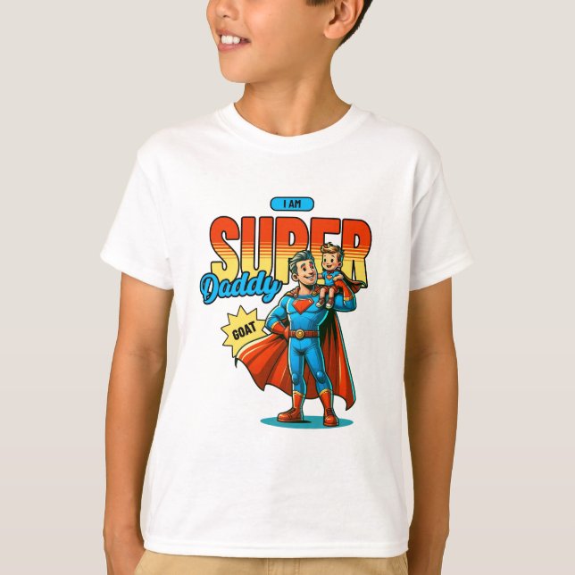  Super Daddy - bester Papa T Shirt (Framsida)