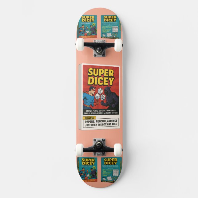 Super Dicey  Mini Skateboard Bräda 18,5 Cm (Framsida)