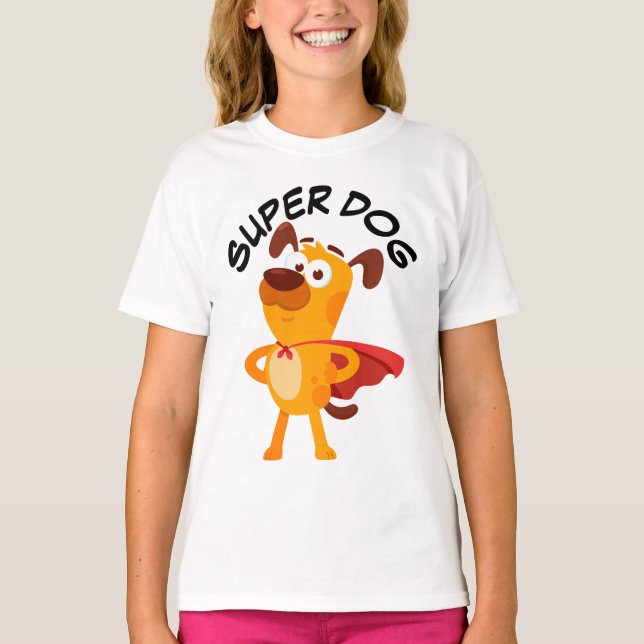 Super Dog Kids  T Shirt (Framsida)