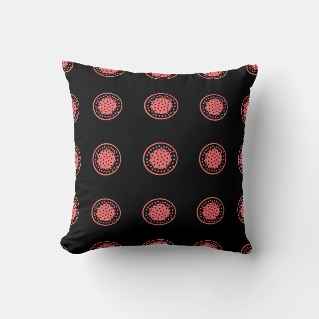 Super Dot Throw Kudd | korall Kudde (Framsida)