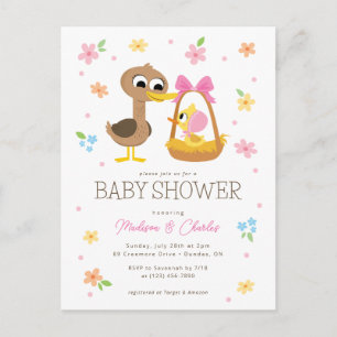 Super Enkelt 5 små ankungar tjej baby shower Vykort