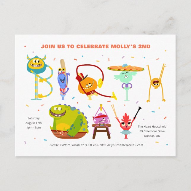 Super Enkelt | Rhymington Födelsedag Vykort (Framsida)