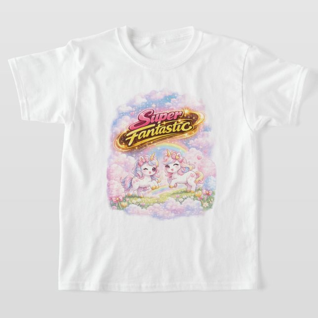 Super Fantastisk Enhörningstid T Shirt (Laydown)