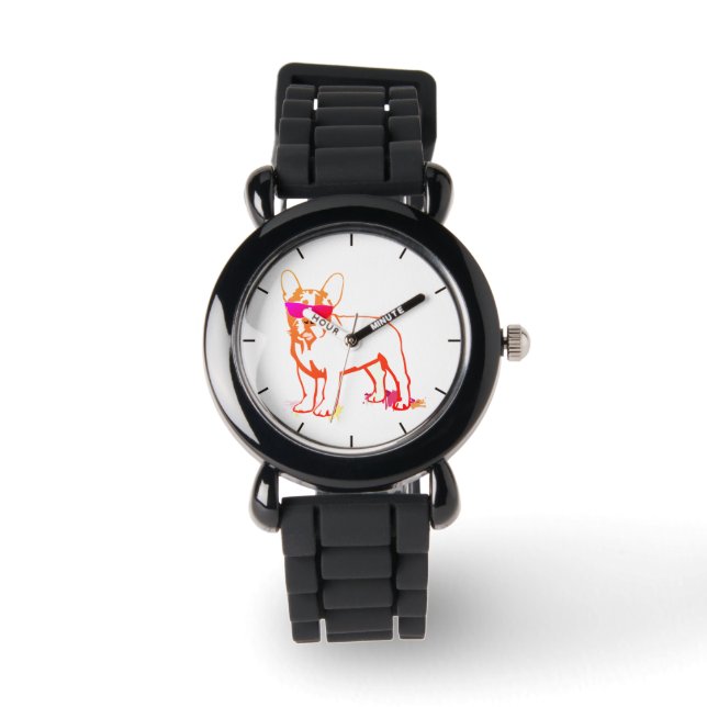 Super fransk Bulldog Armbandsur (Framsida)