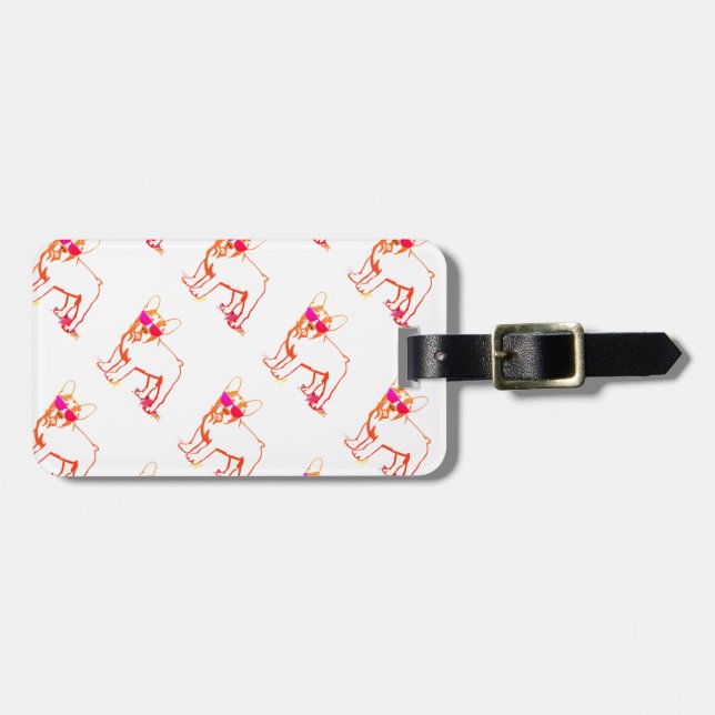 Super fransk Bulldog Bagagebricka (Horisontell Framsida)