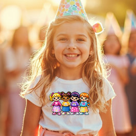 Super Friends Y2K Söt Tjej T-shirt