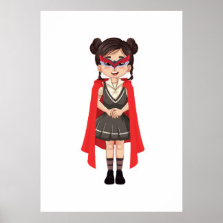 Super Girl Digital Poster | Printable Hero Art