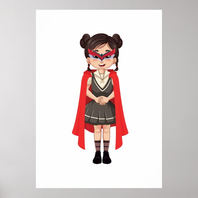 Super Girl Digital Poster | Printable Hero Art (Framsidan)