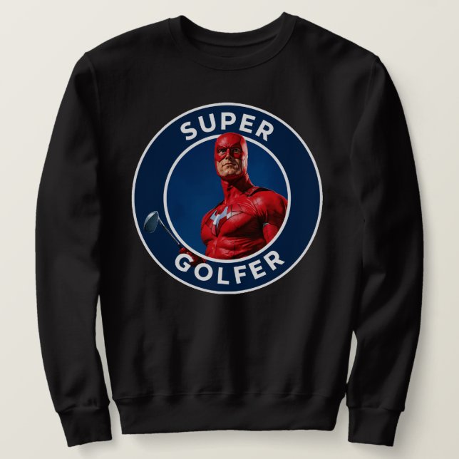 Super Golfer-tröja Lång Ärmad Tröja (Design framsida)