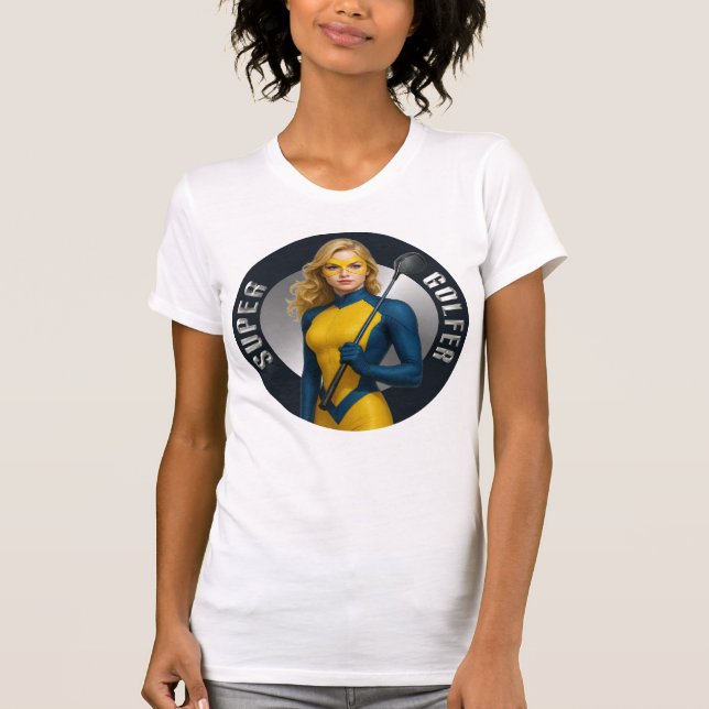 Super Golfer Woman's Golf T-Shirt (Framsida)