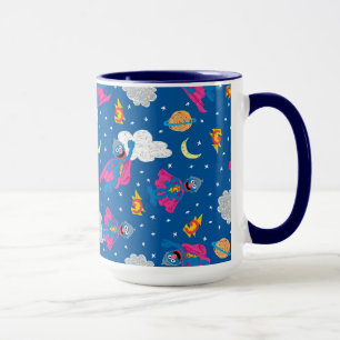Super Grover 2.0 Natt Himmel Mönster Mugg