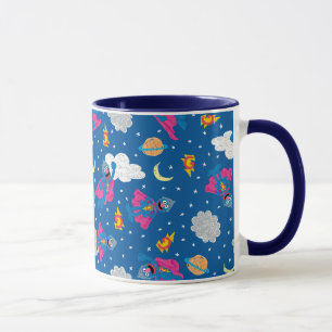 Super Grover 2.0 Natt Himmel Mönster Mugg