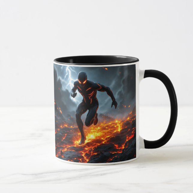  Super-héros en tenue moulante high-tech. Mugg (Höger)