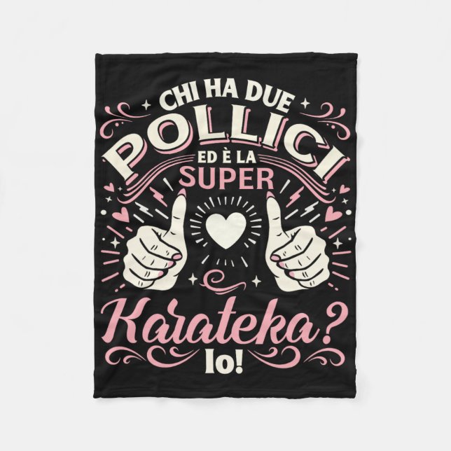Super Karateka - Karatepresent Karateflicka Karate Fleecefilt (Framsidan)