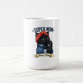 Super Mama Svart Katt – Mors Dagst-shirt Kaffemugg