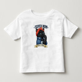 Super Mama Svart Katt – Mors Dagst-shirt T Shirt
