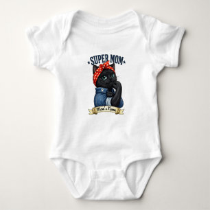 Super Mama Svart Katt – Mors Dagst-shirt T Shirt