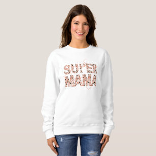 Super Mama Typografi Lekfulla Prickar T Shirt