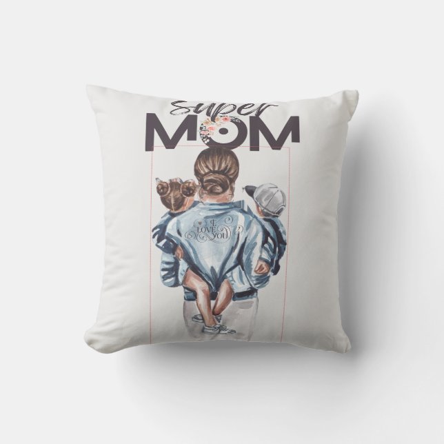 Super Maman - Coussin Décoratif Kudde (Framsida)