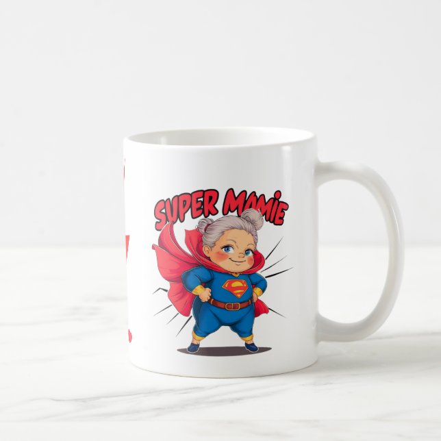 Super Mamie 2 message d'amour pour les mamies Kaffemugg (Höger)