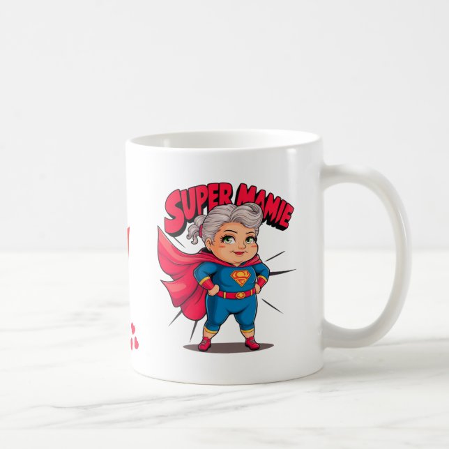 Super Mamie 5 message amour pour les mamies Kaffemugg (Höger)
