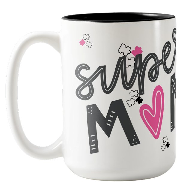 Super mamma Autism acceptans Kaffe kopp (Super mom Autism appreciation Coffee mug)