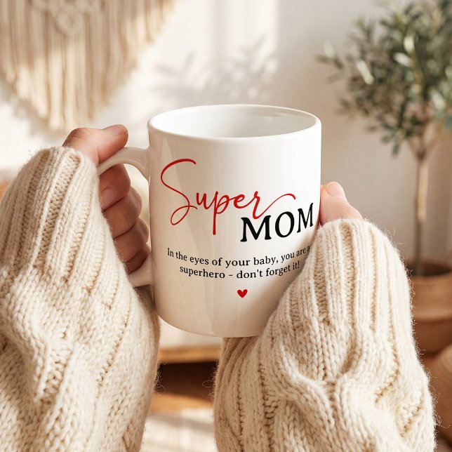 Super Mamma Citat, Sött Mamma Present Kaffemugg (Skapare uppladdad)
