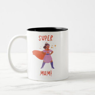 Super Mamma Empowering Superhjälte Mamma Present K Två-Tonad Mugg