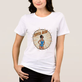 Super Mamma Hjälte Serietidningsstil Morsdag Prese T Shirt