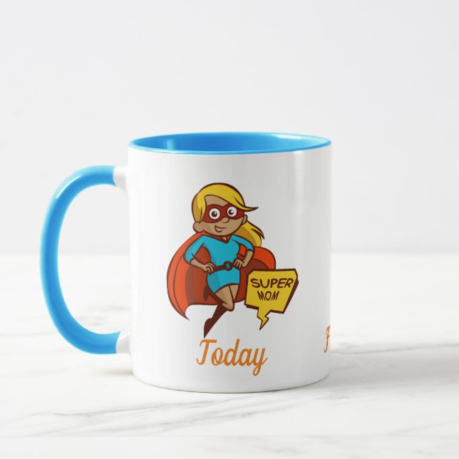Super Mamma, Idag För Evigt Alltid Nr 1 Mugg (Vänster)