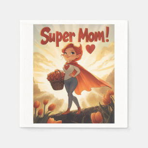 Super Mamma Illustration Pappersservett