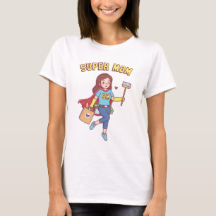 Super Mamma Med Cape Rolig Mors Dag T Shirt