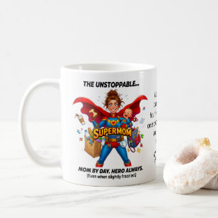 Super Mamma Med Citat Roligt Mors Dag Kaffemugg