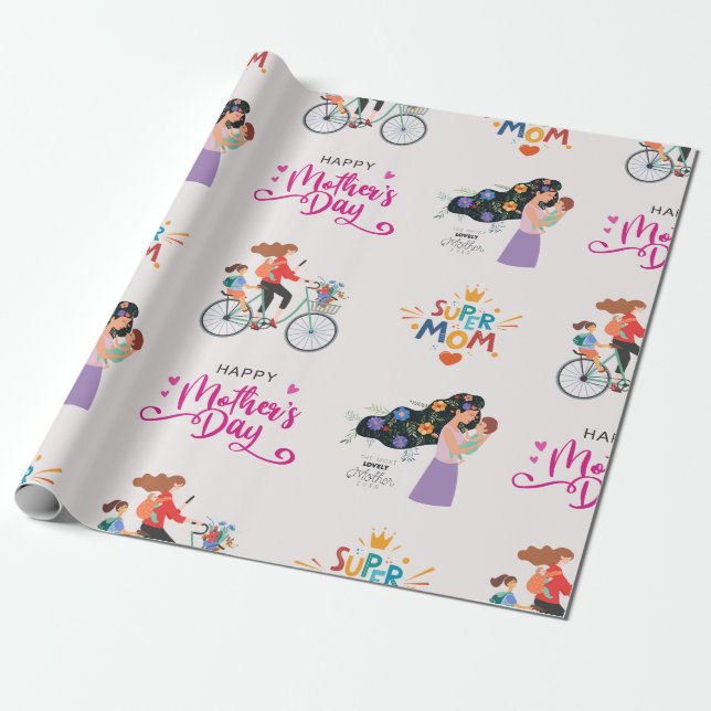 Super Mamma | Mors Dag Presentpapper (Utrullad)