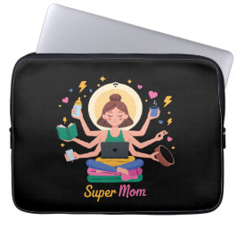 Super Mamma Multitasking Mors Dag-grafik Laptop Fodral