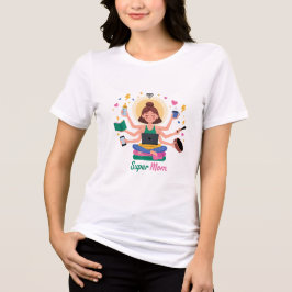 Super Mamma Multitasking Mors Dag-grafik T Shirt