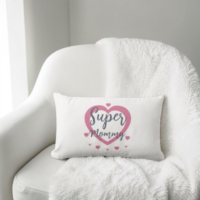 Super Mamma Personlig gåva till bästa mamman Ländr Lumbarkudde (Skapare uppladdad)