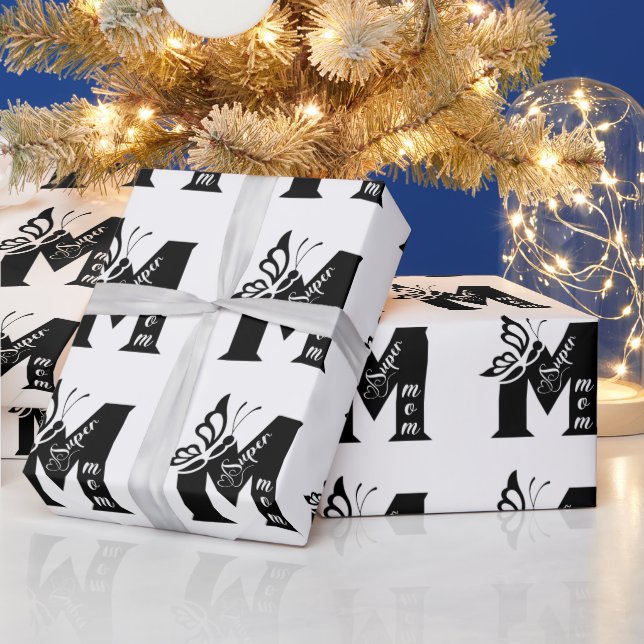 Super mamma presentförpackning |mors dag presentfö presentpapper (Helgdagar)