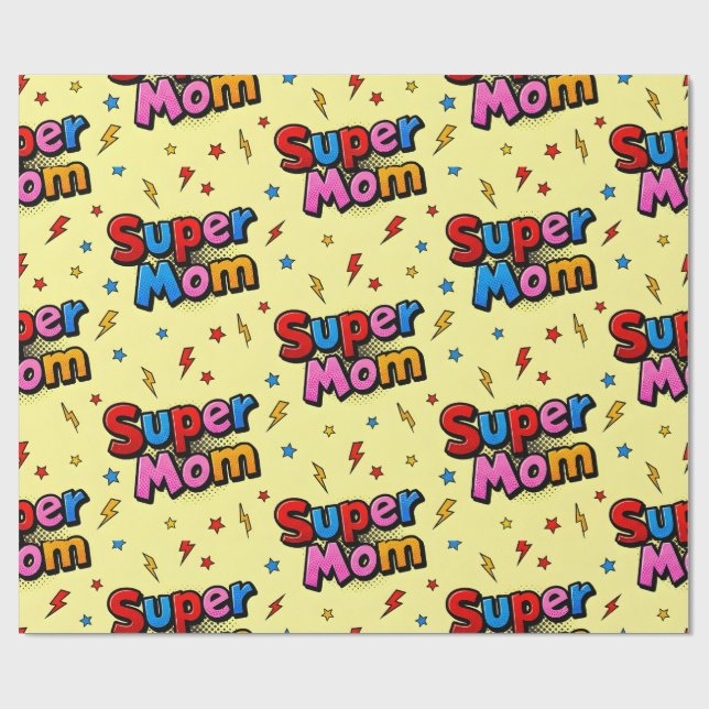 Super Mamma Presentpapper (Platt)