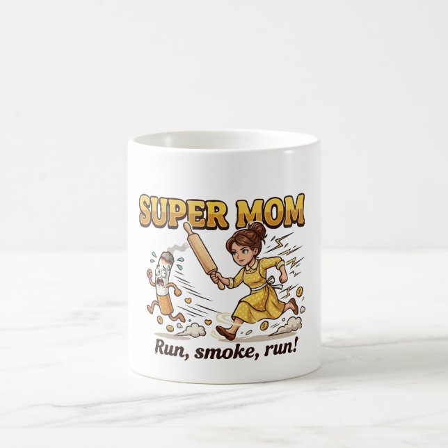 Super Mamma Rökande Roligt Kaffemugg (Center)