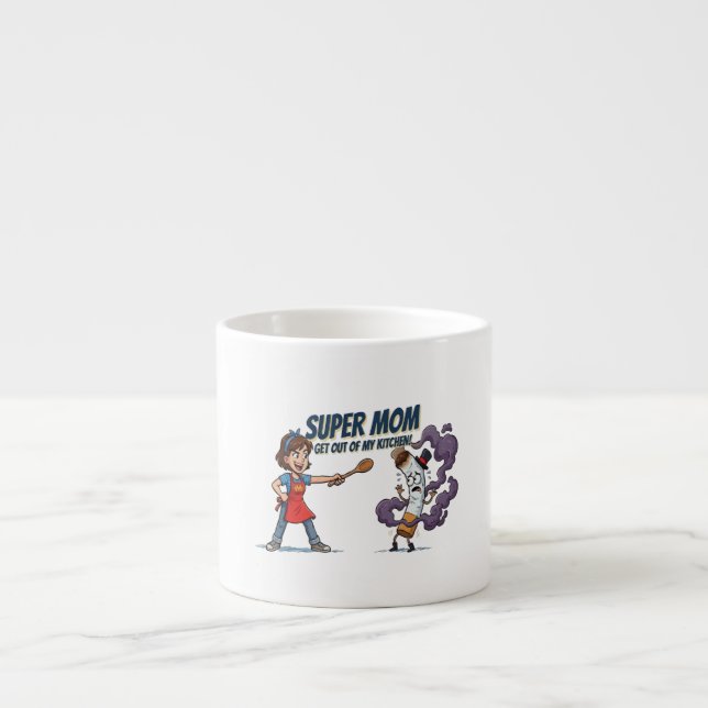 Super Mamma Slutar Röka Framgång Espressomugg (Framsidan)