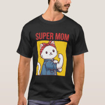 Super Mamma Söt Katt Rolig Mor Kraft Mamma Present