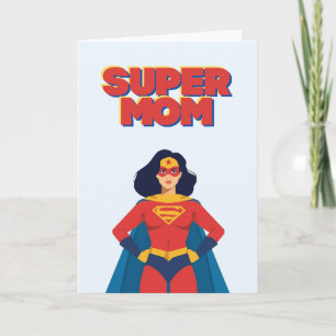 Super Mamma Superhjälte Mors Dag Vykort