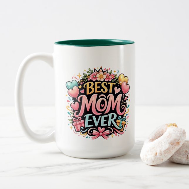 ** Super Mamma Två-Tonad Mugg (Med munk)