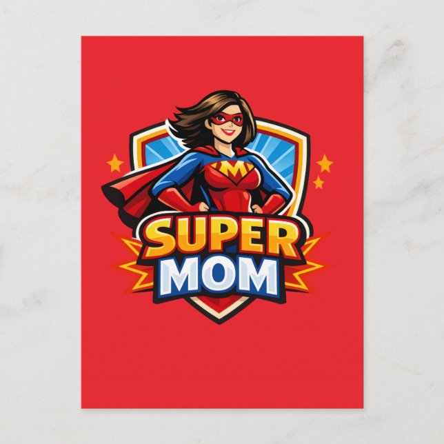 Super Mamma Vykort (Framsida)