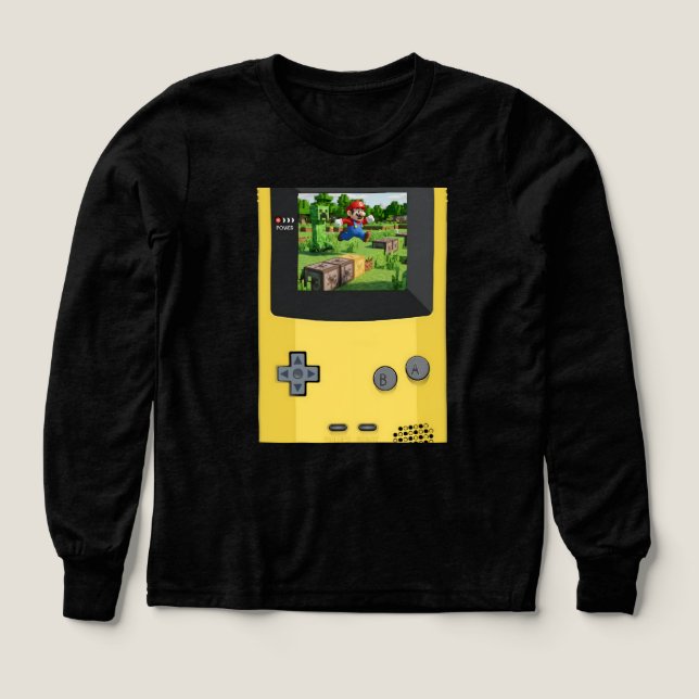 Super Mario Bros. x Minecraft | Videojuegos Retro  T Shirt (Design framsida)