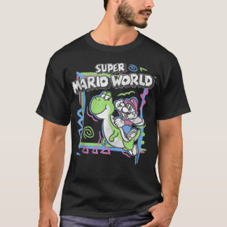 Super Mario World 90-talets Abstrakt Nintendo Yosh T Shirt
