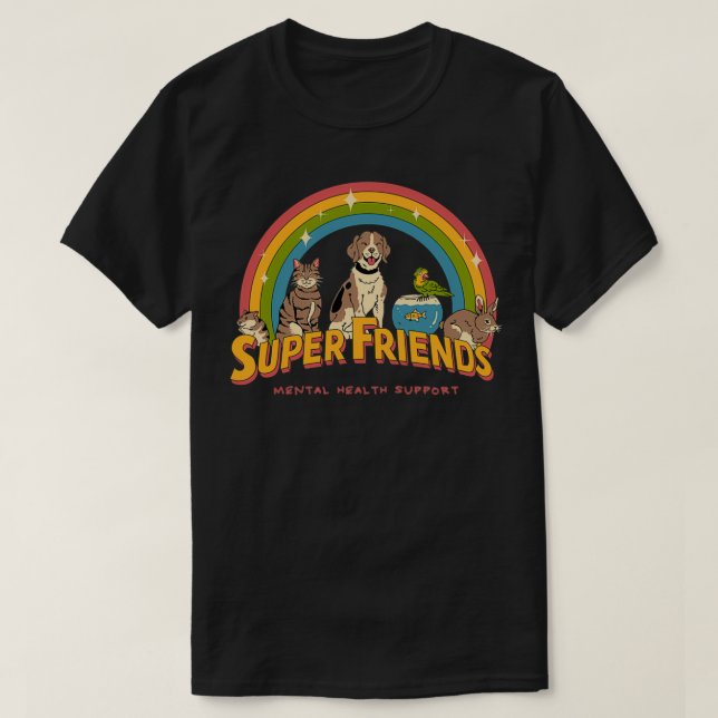 Super Mental Health Friends T Shirt (Design framsida)