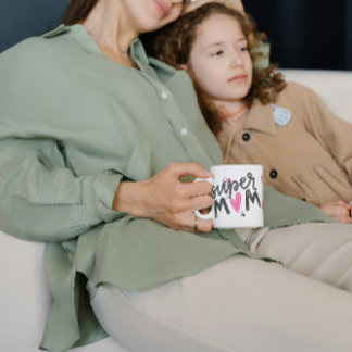 Super mom Autism appreciation Coffee mug Två-Tonad Mugg